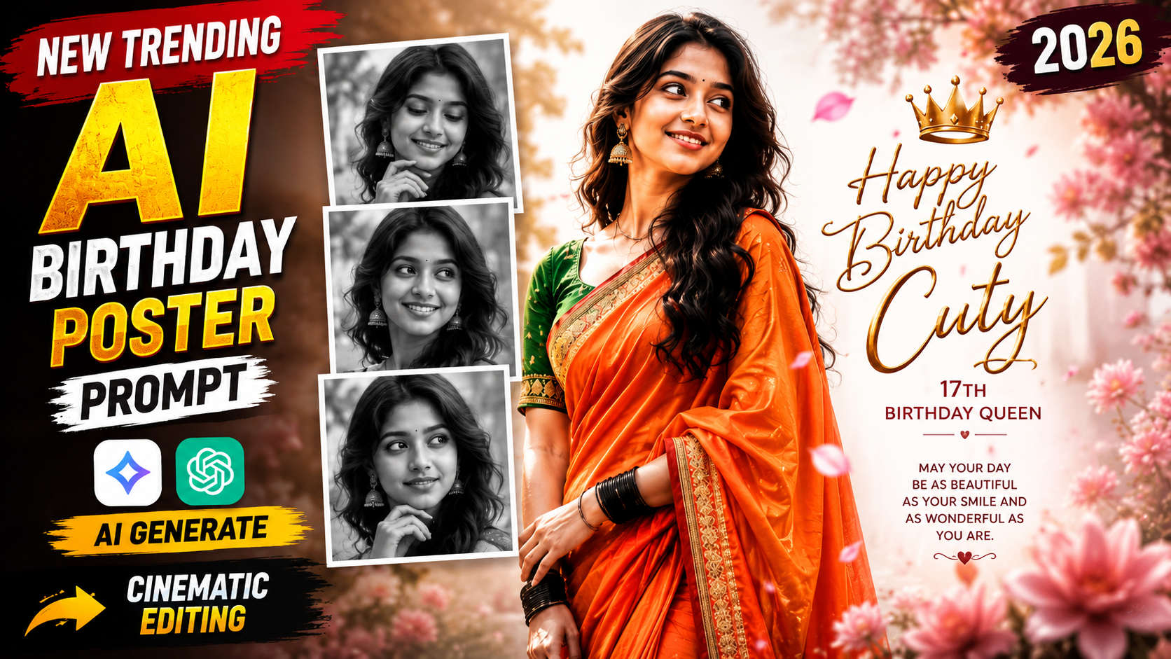 AI Birthday Poster Prompt