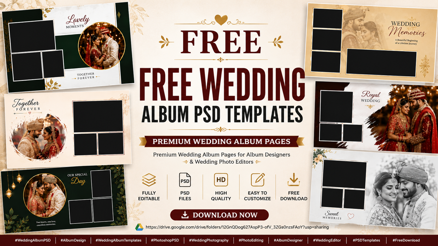 FREE Wedding Album PSD Templates