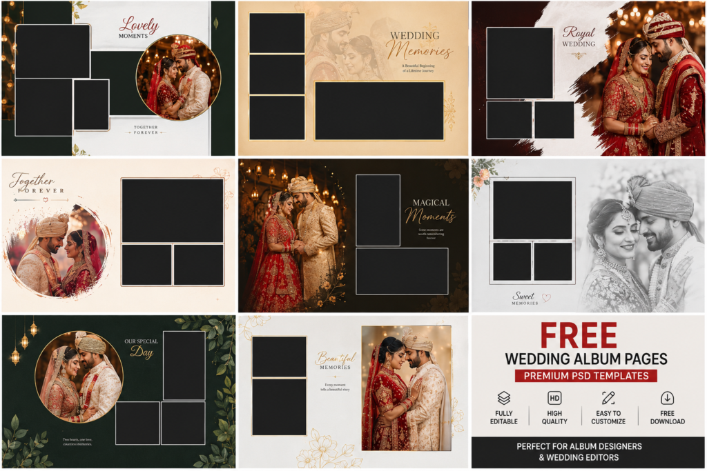 FREE Wedding Album PSD Templates